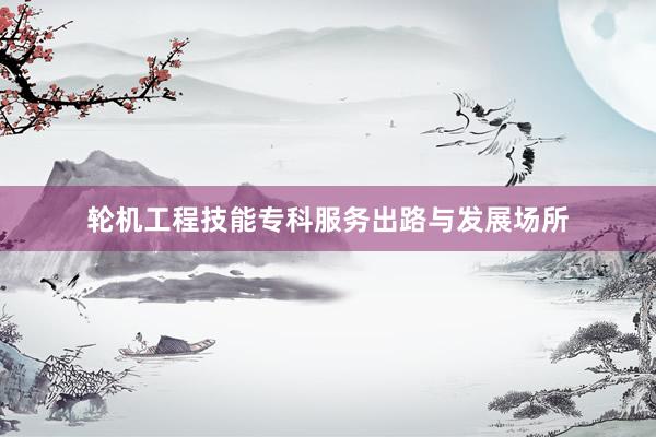 轮机工程技能专科服务出路与发展场所