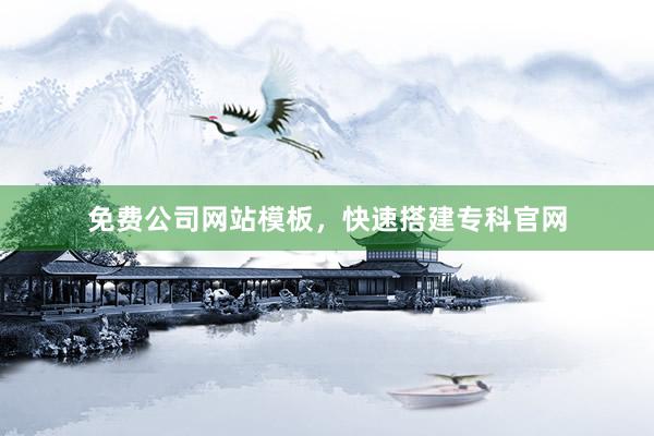 免费公司网站模板，快速搭建专科官网