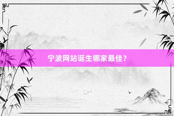 宁波网站诞生哪家最佳？